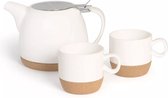 Milky - Koffie pot - 2 kopjes - Italiaans porselein - cadeauset