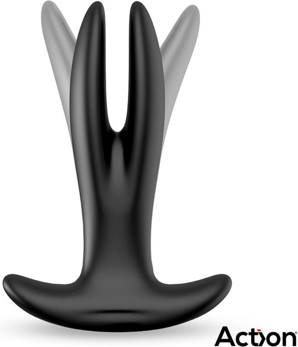 Goedkoopste ACTION - Pinsy - Verstelbare Anaal Vibrator - Grote Buttplug - Anaal Dildo Groot - Prostaat Vibrator - Vibrator Voor Mannen en Vrouwen - Zwart