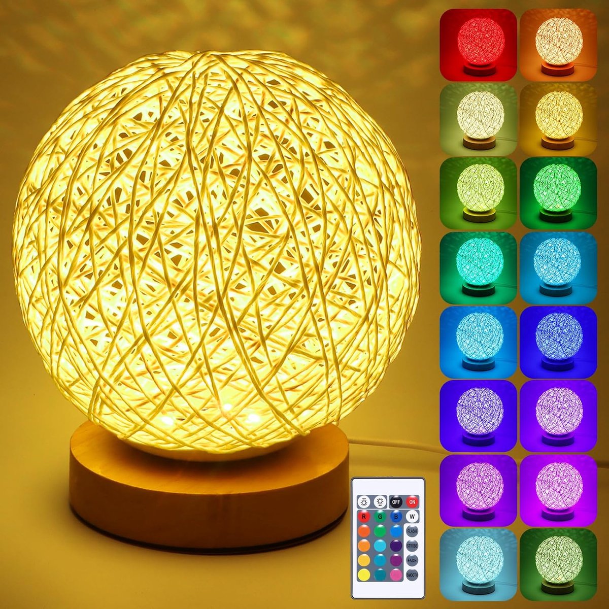 Ayangoods LED Bureaulamp met Touch en Afstandsbediening RGB Kleurverandering voor Sfeervolle Verlichting