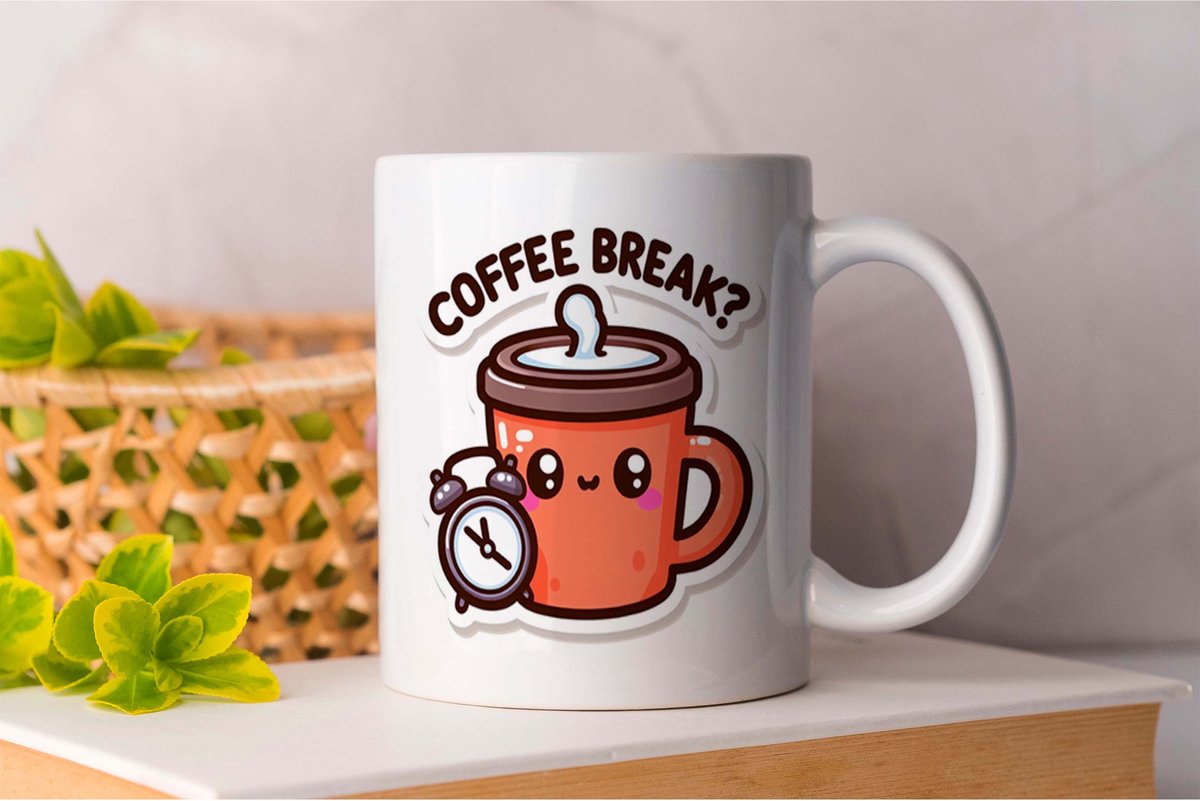 Mok Coffee Break - Cute - gift - Cadeau - Adorable - Sweet - Lovely - Schattig - Lief - Schattig - Mooi