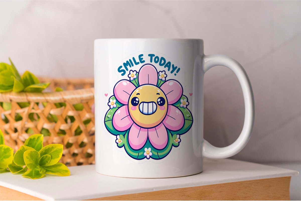 Mok Smiley Today - Cute - gift - Cadeau - Adorable - Sweet - Lovely - Schattig - Lief - Schattig - Mooi