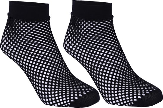 2x Zwarte sokken - netkousen
