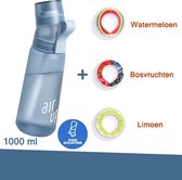 Air Up Drinkfles 1000 ml Blueberry Fles (Gen2) inclusief 3 Pods - starterskit - Air Up fles - gerecycleerd materiaal