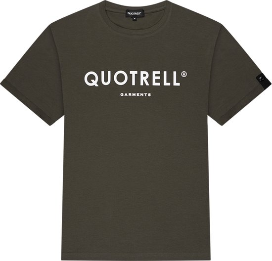 Quotrell - BASIC GARMENTS T-SHIRT - ARMY/WHITE - S