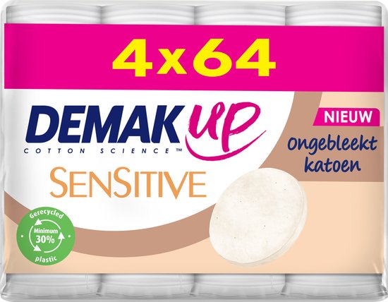 Demak'Up wattenschijfjes Sensitive - rond - 4 x 64 stuks