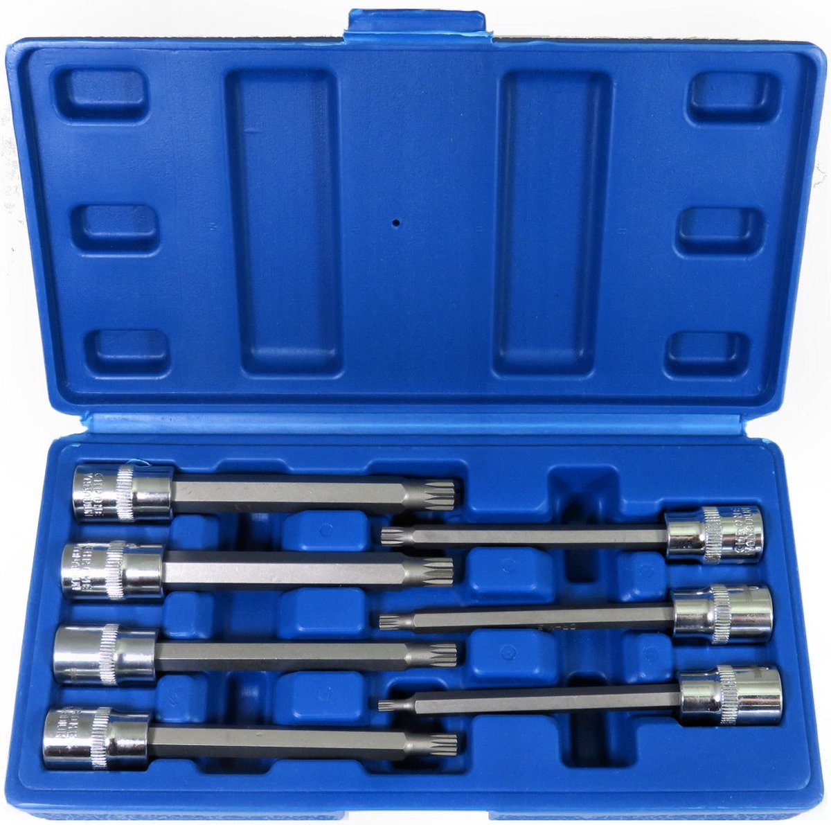 Dopbit-Set Spline - Veeltand 7 dlg 3/8'' M4-M10
