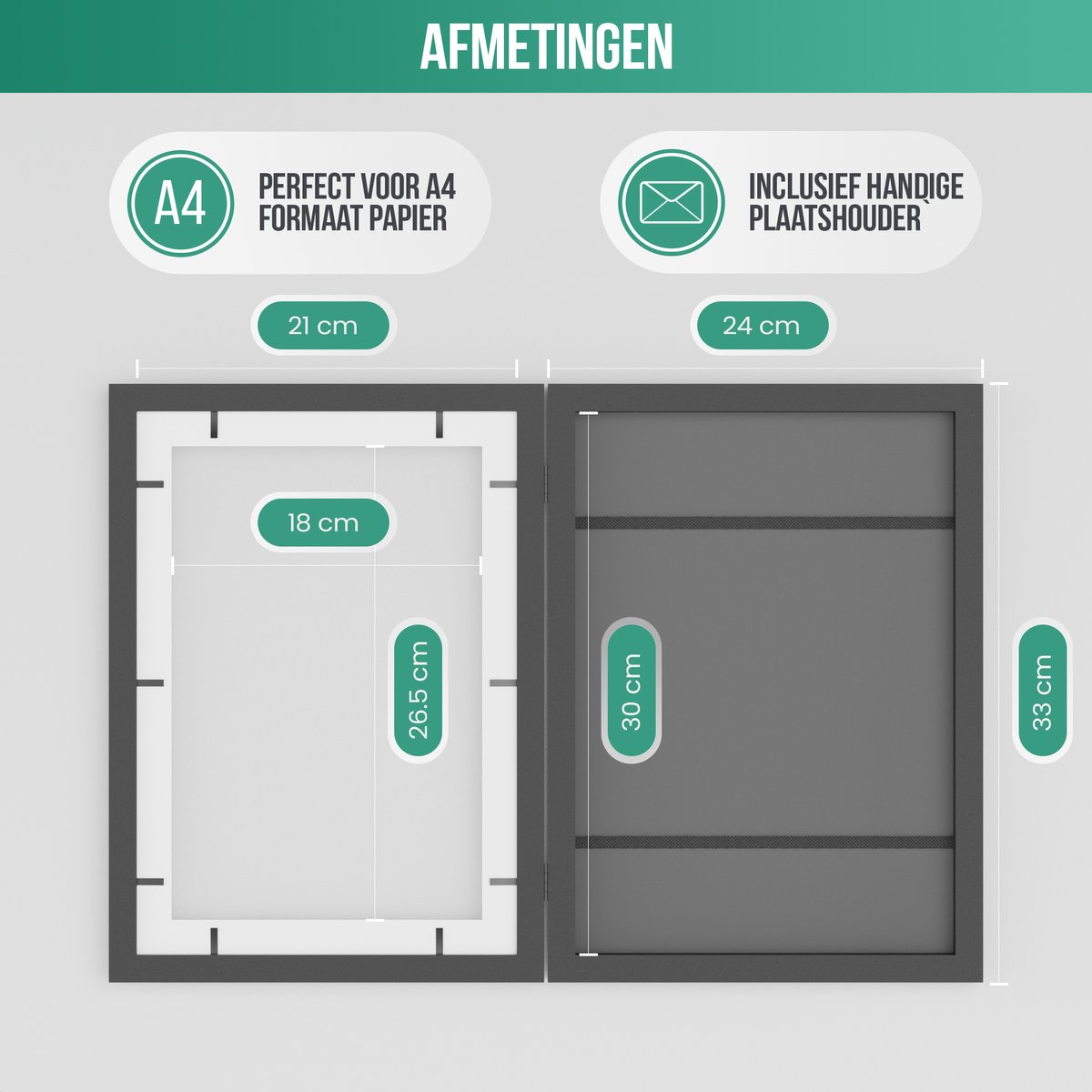 Avalo Kindertekeningen Lijstje - Wissellijst A4 - Fotolijst Voor Tekeningen - Openklapbare Wissellijst A4 - Kindertekeningen Inlijsten — cadeau in Wonen & Interieur - foto 3