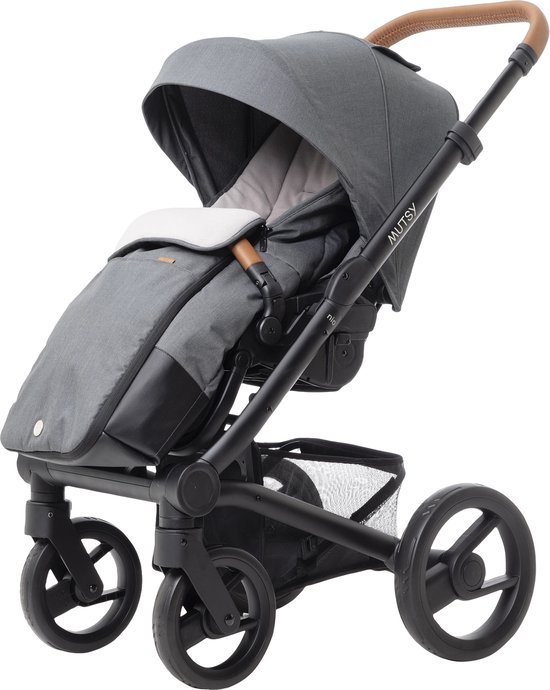Mutsy Nio Kinderwagen Voetenzak - Verstelbare Maat - Gevoerd met Fleece - North Black — afbeelding 2