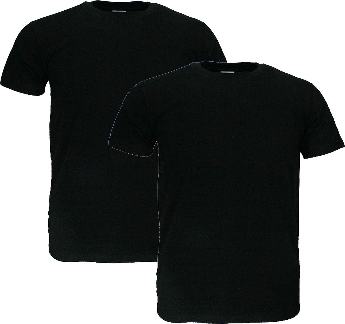 Fruit Of The Loom GROTE MATEN Blanco Katoenen T-Shirts 2-Pack Zwart - 4XL