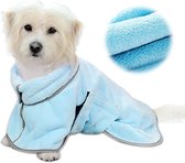 Hondenbadjas - One Size - Blauw - Badjas Voor Honden - Honden Badjas