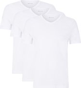 Boss T-shirt V-hals - 3 Pack 100 White - maat M (M) - Heren Volwassenen - 100% katoen- 50475285-100-M