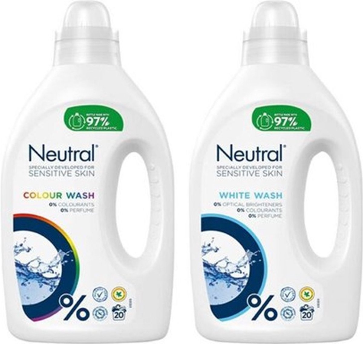 Neutral Vloeibaar Wasmiddel - Kleur Wit - 2 x 20 Wasbeurten