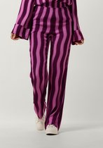 Colourful Rebel Melody Stripes Straight Pants Broeken Dames - Paars - Maat L