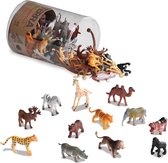 dieren 60-delige dierfiguren, verzameling wilde dieren, speelgoedset – leeuw, tijger, zebra, nijlpaard, olifant, eland, kameel en meer – vanaf 3 jaar