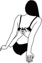 Water overdraagbare Tijdelijke Tattoo: Deze Vrouw haar bikini word vastgemaakt 60x60mm