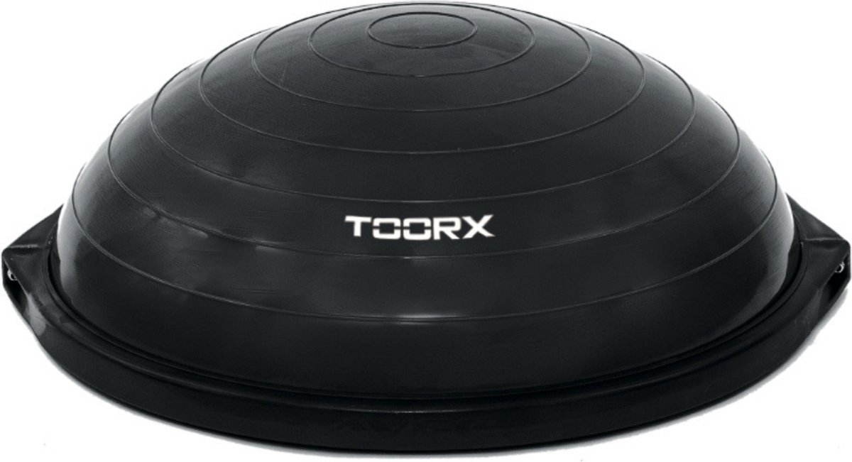 Toorx Fitness ball - balans trainer Evo - 63 cm - Fitness - Balance Board - Balansbord - Halve Yoga Ball - Pilates - Balansbal - Stabiliteitstraining - Oefenbalstoel - Full Body - Kleur: Zwart