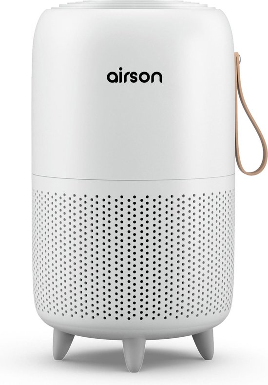 Airson Luchtreiniger - Air Purifier - met vervangbaar HEPA13 Filter + koolstoffilter - 300 m³/u - Helpt tegen stof, huisstofmijt, hooikoorts en allergie - 3 standen + slaapstand en automatische stand - Luchtkwaliteit Indicator - Luchtreinigers