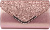 Clutch - voor Dames - Schoudertas - Glitter - Avondtasje - Glitter Zilver - Dames clutches - avondtas voor dames - glitter - glanzende elegante envelop - pailletten schoudertassen - handtas voor bruiloft feest banket