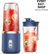 Draagbare Blender - Mixer - Inclusief Drinkfles - Milkshake Machine – Elektrische Slowjuicer – Draagbare Blender To Go – Milkshake Maker – Fruit Mixer - Oplaadbaar - 400ml - Blauw
