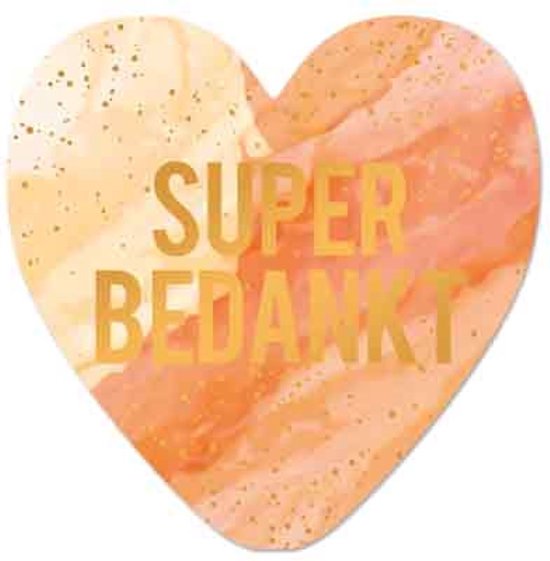 Carte de voeux - Merci beaucoup - merci - professeur - fin d'année scolaire - merci - carte de voeux avec support - coeur d'or - artige