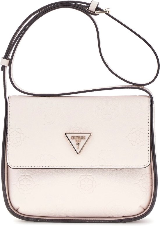 Guess Keandra Crossbody Flap Dames Schoudertas/Crossbody - Stone Logo