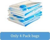 Travel Cubes Set - Compressietassen - Reistassen - Opbergtassen - Koffer Organizers - Kleding Organizer - Voor Op Reis - Vacuum - 4 Stuks - 50x55CM