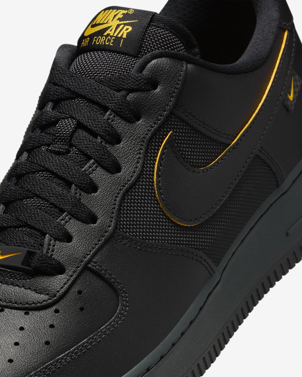 black air force with gold