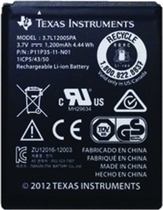 Batterij voor de TI-84 Plus CE-T Python Edition