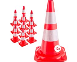 Cône / cône de signalisation - hauteur 50 cm - 10 pièces