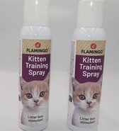 2 X flamingo KITTENTRAININGSSPRAY 120 ml Litterbox stimulant .Maakt het makkelijker om uw lieve kitten op de kattenbak te leren gaan.