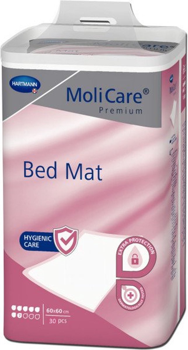 Hartmann Molicare Premium Bed Mat 7 druppels 60 x 60 cm - 1 pak van 30 stuks