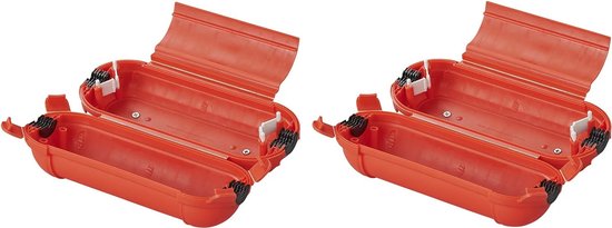 ProPlus Veiligheidsbox voor schuko stekkerverbindingen - spatwaterdicht - Ø 6.5 x 21 cm - rood van ProPlus — afbeelding 2