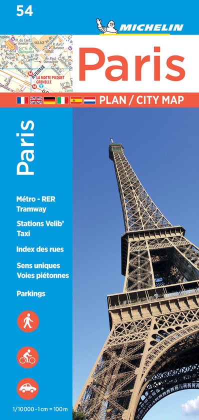 Michelin 54 Parijs Stadsplattegonrd