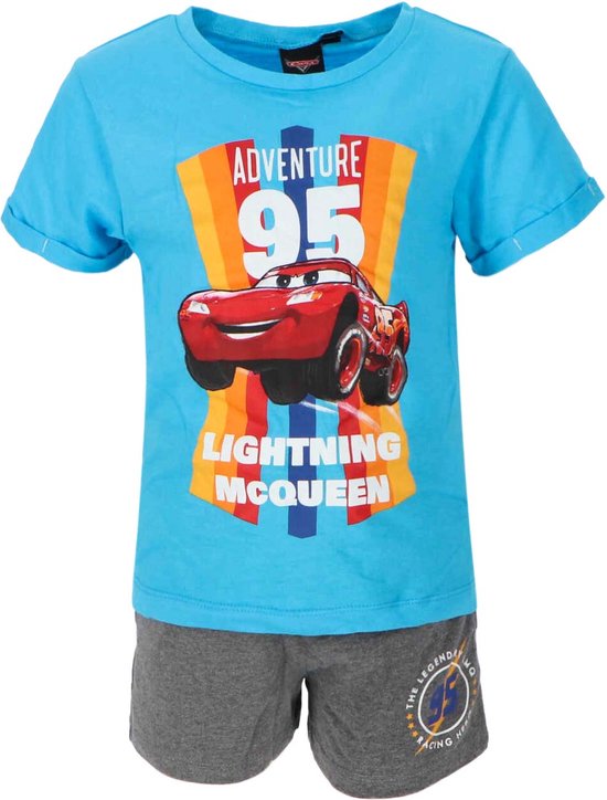 Disney Cars Set - Blauw - Maat 122/128 - Tot 8 Jaar