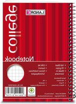 Bloc-notes cahier à spirale College 5-pack A6 160 feuilles à carreaux 70 g/m² bloc-notes bloc-notes bloc-notes