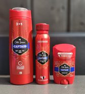 Old Spice - Captain - mix 3in1 body-hair-face wash- Deodorant spray- Deodorant stick 3 st