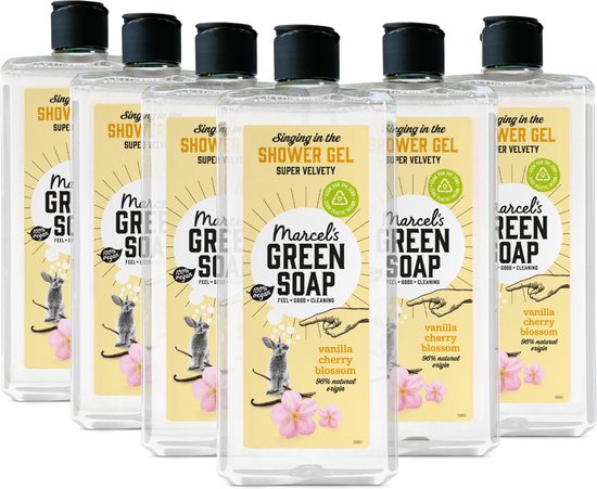 Foto: Marcel s green soap shower gel vanille kersenbloesem 6 x 300ml