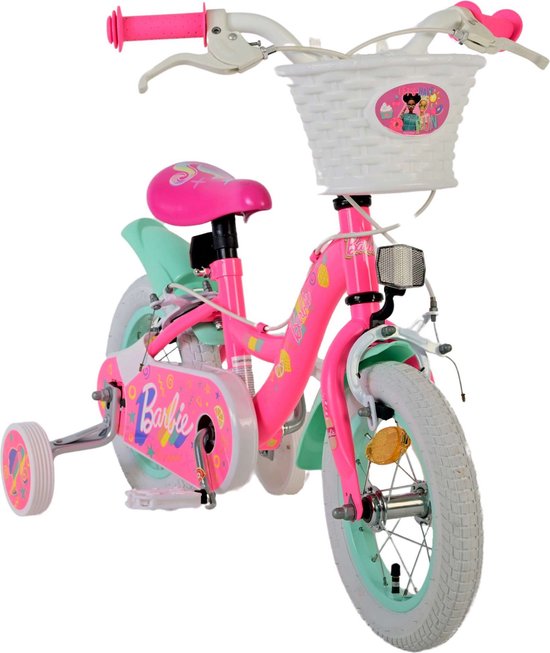 Barbie Kinderfiets - Meisjes - 12 inch - Roze - Twee Handremmen van Barbie — afbeelding 5