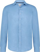 State of Art - Chemise Lin Blauw - Homme - Taille M - Coupe Regular