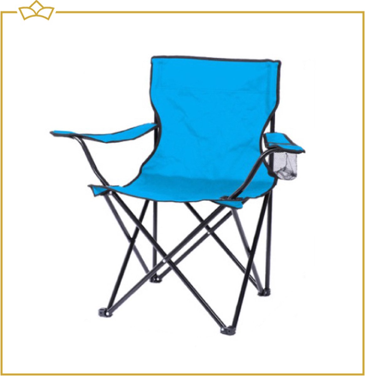 ATTREZZO® Campingstoel - Opvouwbaar - Vouwstoel - Blauw - Ideaal voor op de camping!