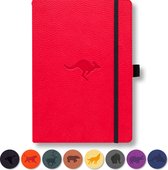 Dingbats* Wildlife A5 Notitieboek - Red Kangaroo Stippen - Bullet Journal met 100 gsm Inktvrij Papier - Schetsboek met Harde Kaft, Binnenvak, Elastische Sluiting en Bladwijzer