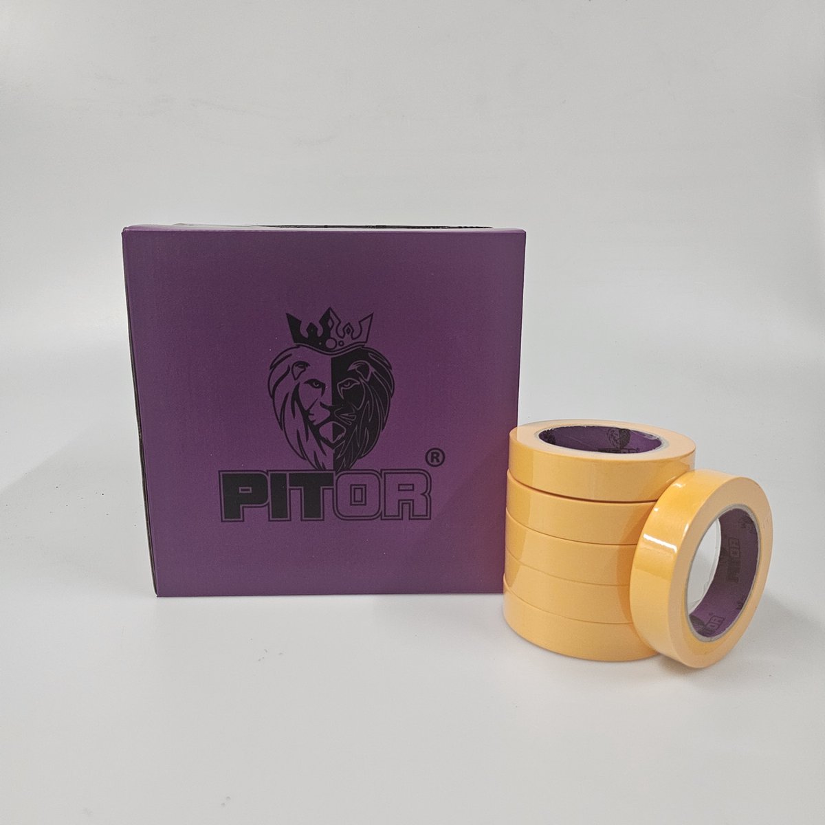 Fine line tape geel smal 24mm x 50m x 32 stuks (PITOR®)