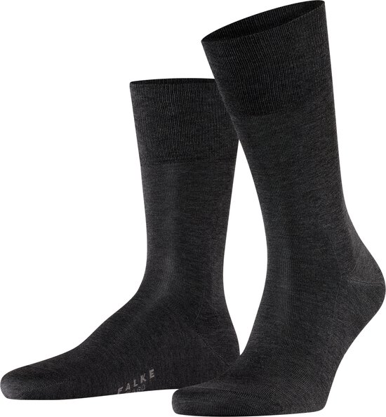 FALKE Tiago business & casual organisch katoen sokken heren grijs - Maat 45-46