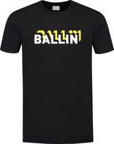 Ballin Amsterdam - Heren Regular fit T-shirts Crewneck SS - Black - Maat XL