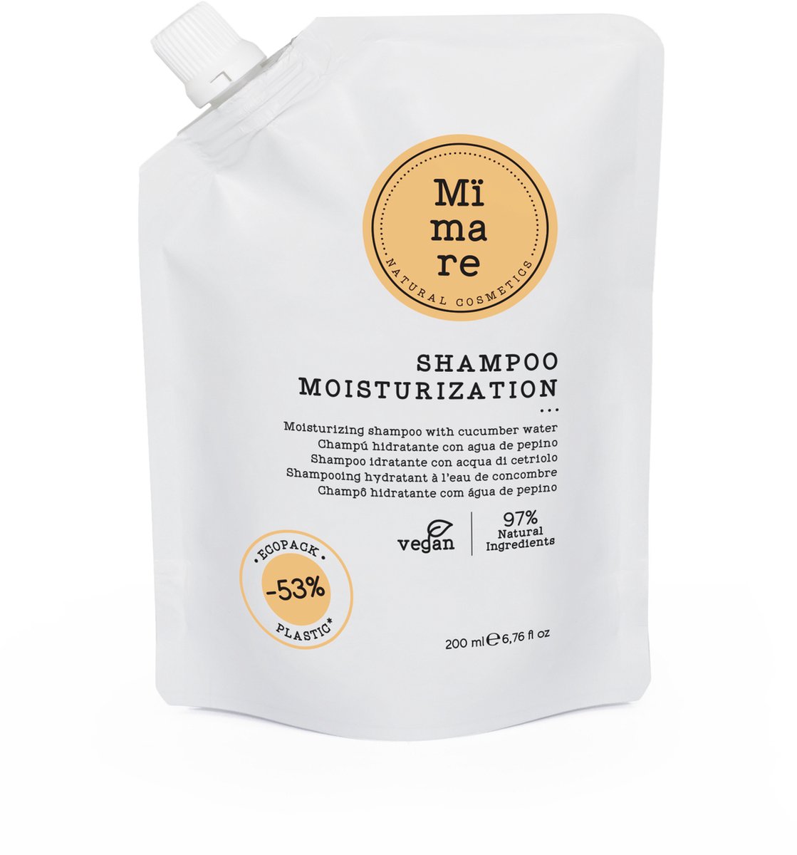 MÏMARE - MOISTURIZING SHAMPOO 200ML - Hydratatie - Droog haar - Duurzaam - Haarverzorging