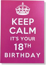 Hoera 18 Jaar! Luxe verjaardagskaart - 12x17cm - Gevouwen Wenskaart inclusief envelop - Leeftijdkaart