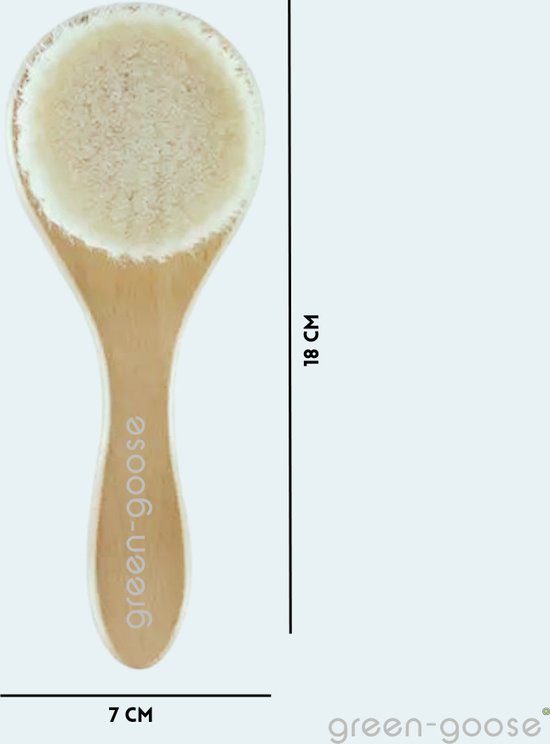Baby Care- Pure Natuurlijke Wol - Baby Houten Borstel - Kam Borstel - Haarborstel Pasgeboren - Baby- Haar Borstel Zuigeling Kam Head Massager van Baby Care — afbeelding 5