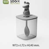 Qualy - Voorraadpot Voedselcontainer “Lucky Mouse Seasoning Container and Spoon” W72 x L72 x H140 mm