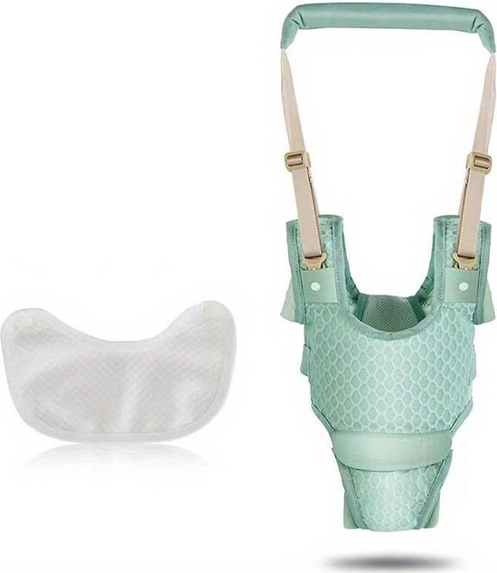 DW4Trading Verstelbaar Baby Leren Lopen Harnas met Handvat Groen - Kind Veiligheidsharnas - Jumper Geschikt Vanaf 7-24 Maanden