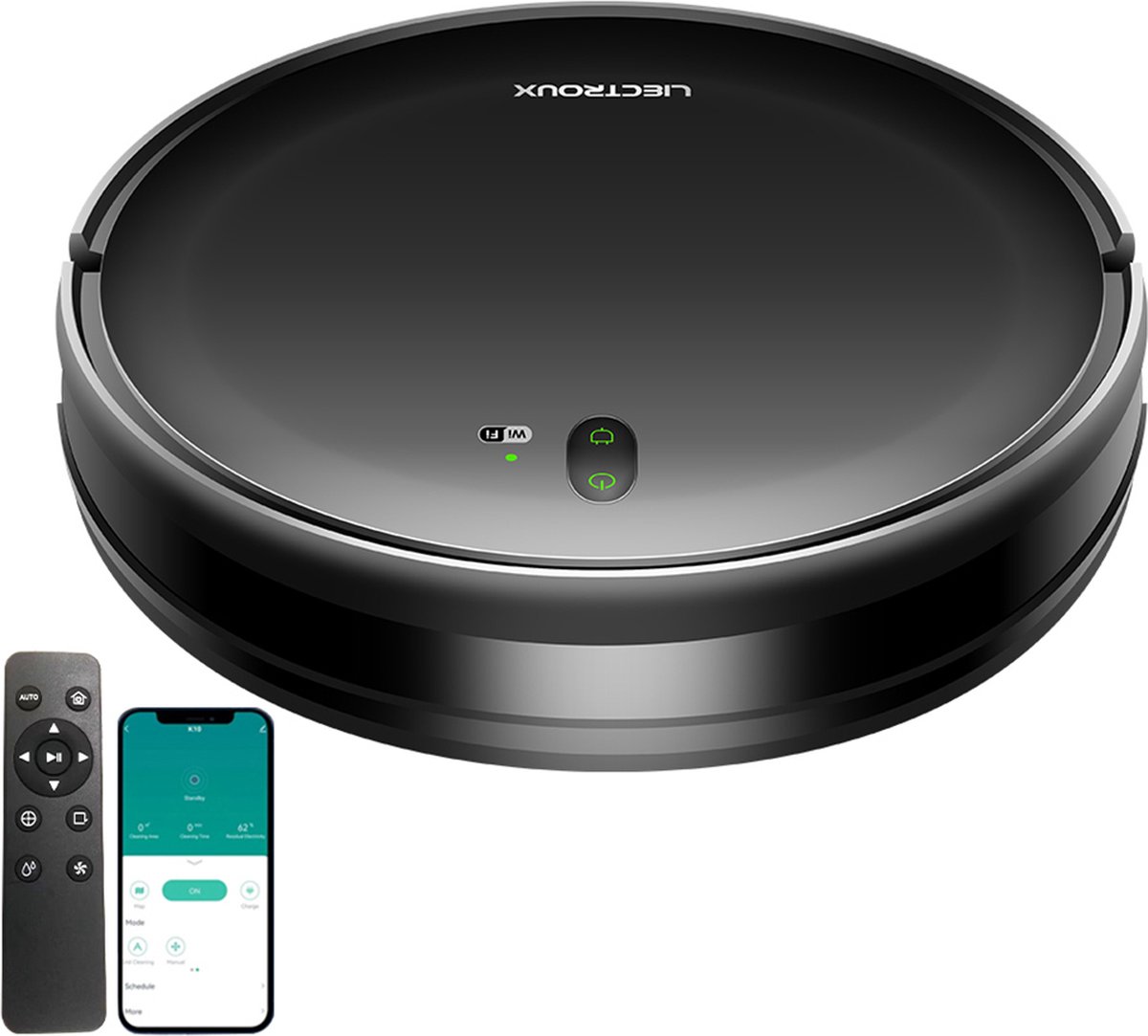 Afbeelding 2 van Liectroux L200 - Robot Stofzuiger met Dweilfunctie - 4000Pa Zuigkracht - Wifi App Bediening of Afstandsbediening - Stofzuiger Robot
